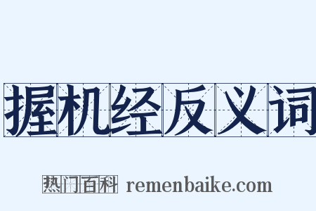 握机经反义词是什么意思的图片